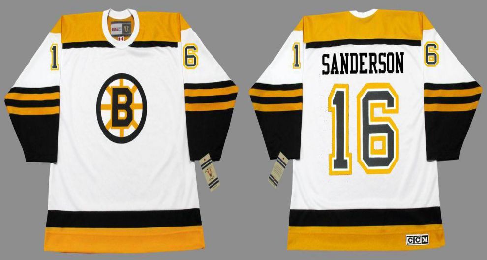2019 Men Boston Bruins #16 Sanderson White CCM NHL jerseys